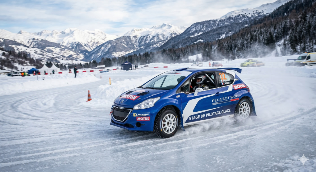 Avec quelle voiture peut-on faire un stage de pilotage sur glace ?